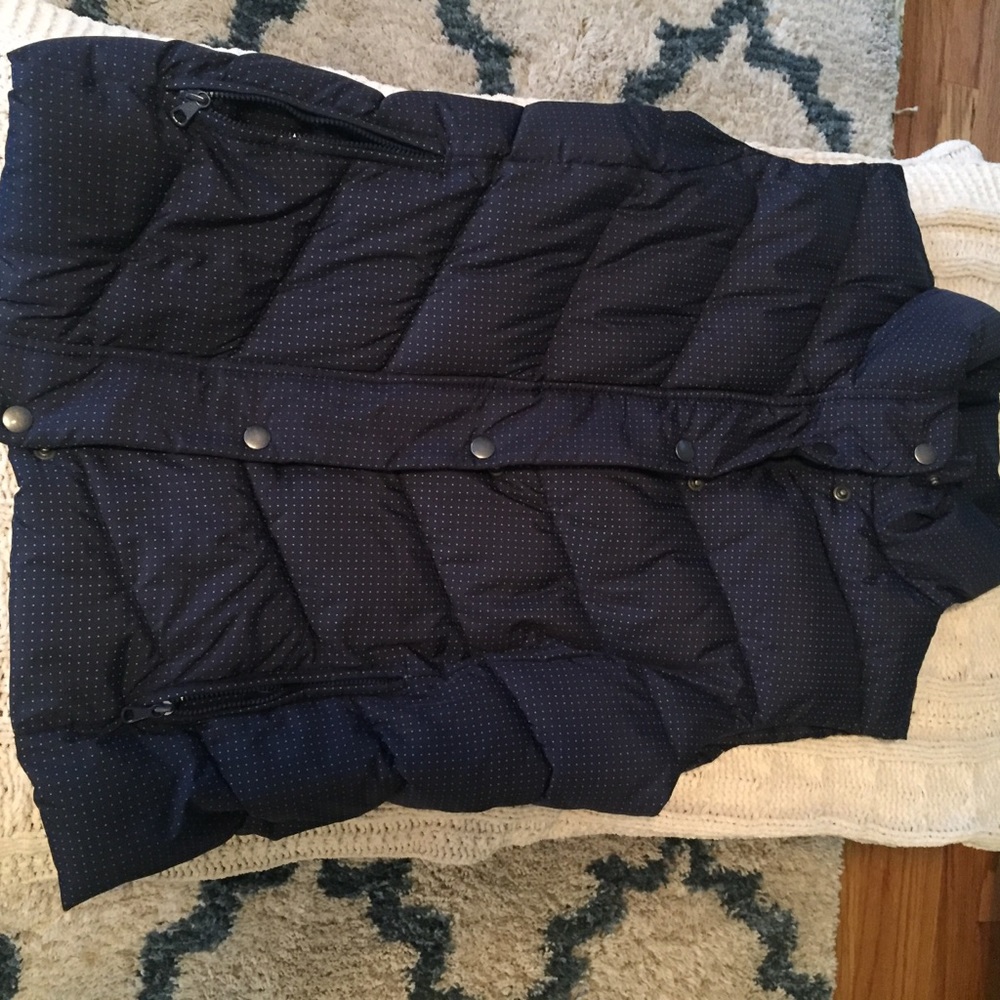 Gap Navy blue polka dot vest